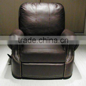 Genuine Leather One Seat Sofa. Very Comfortable and Beautiful Leather Sofa. High Quality Chesterfield Sofa B48125
