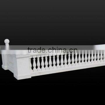 Hand Carved White Marble Rail