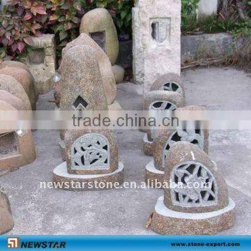 led stone garden lamp