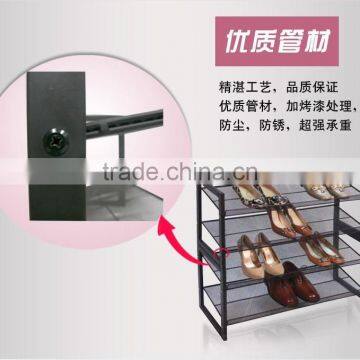 4 Tiers Stackable Metal Mesh Shoes Rack and Shoes Storage photo-5