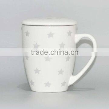 Porcelain Printed Tea and Coffee Mug With Lid and Filter photo-3