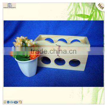 Burned Red Color Logo Pine Wooden Condiments Shelves Holder photo-3