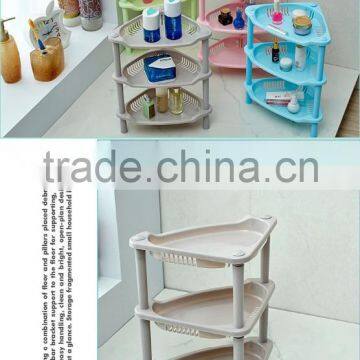 N504 3 Tiers Homeware Diaplay Plastic Storage Holder Bathroom Corner Rack Household Accessories photo-4