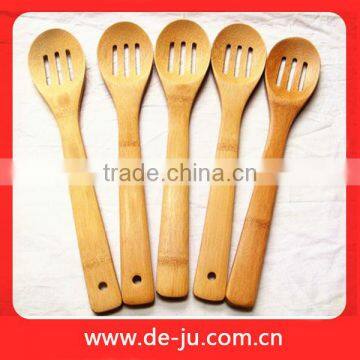 Oval Bamboo Slotted Spoon Stew Pot Tools Bamboo Skimmers