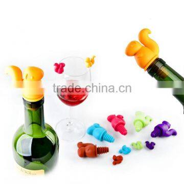 Cute Cartoon Shape Squirrel Party Wine Plug Set, Colorful Squirrel Bottle Stopper photo-3