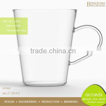 Fancy Pyrex Glass 180ml Coffee Cup photo-4