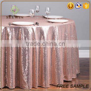 Customized Glittering Sequin Table Cloth for Wedding Decoration photo-5