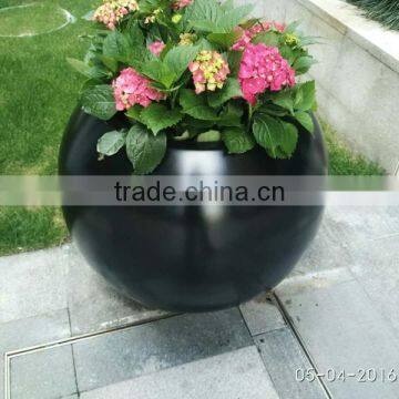 FO-186 Round Shape Fiberglass Flower Planter for Decor photo-4