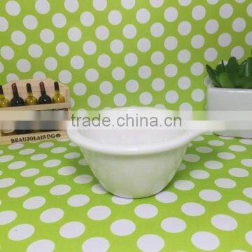 Stocked Popular White Ceramic Bowl Ceramic Dished With Single Handles photo-6