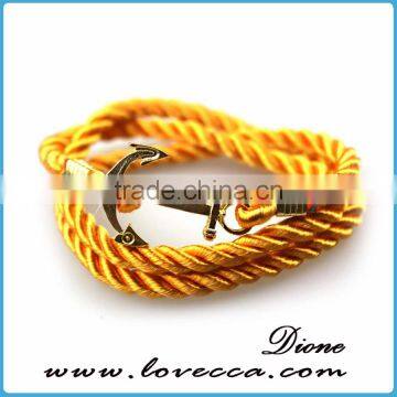 Cheap Handmade Customized Mens Anchor Bracelet, Nautical Rope Bracelet photo-3