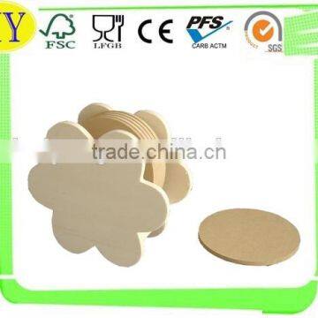 2015 china supplier wholesale unfinished wood coaster