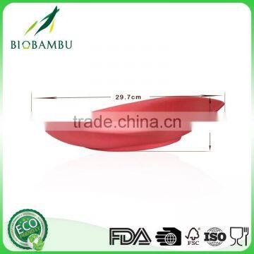 Colorful Diswasher Safe Bamboo Snack Set Fiber Snacks Candy Plate photo-5