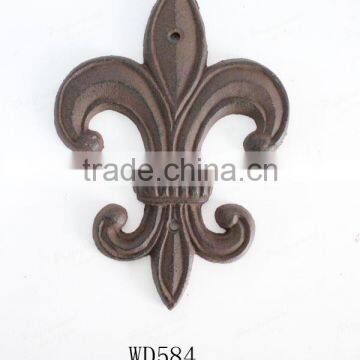 Beautiful cast iron FLEUR DE LIS wall decor sign plaque