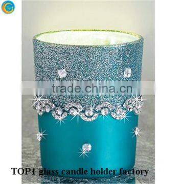 Silver Candlestick Holder Fresh Air Glass Jar Candles Tin photo-3