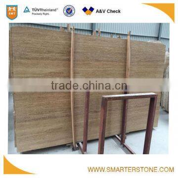 Imported marron travertine slab stone for decoration