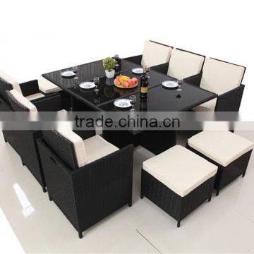 Outdoor Garden Rattan Dining Table Set photo-3