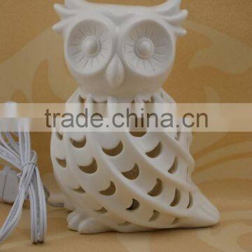 owl figurine decorative ceramic table lamp wholesale