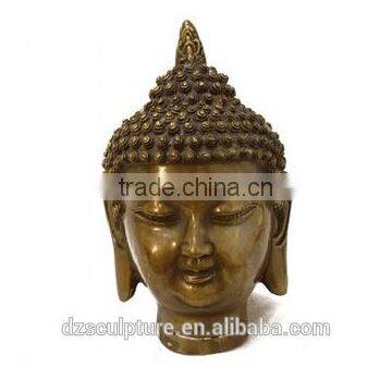Temple Garden Building Metal Brass Buddha Head Statues photo-5