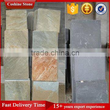 Regular 300*300 patio split face natural multicolor slate tile