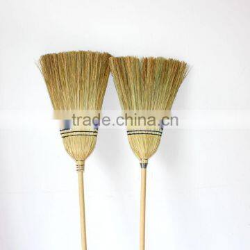 Long Wood Handle Big Floor Corn Broom photo-3