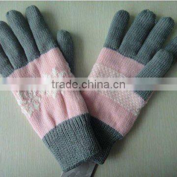 Acrylic Women Fashion Knitted Winter Cycling Gloves ZMR617