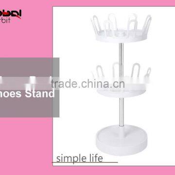 swivel ABS slippers rack, 2-tier waterproof shoe rack,round shoe rack