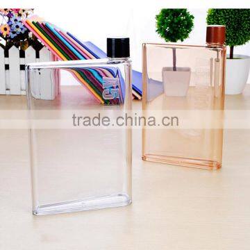 420ml Water Transfer A5 MEMO Notebook Square Bottle Sport Hiking Tour Clear Plastic Water Bottle Drinkware photo-3