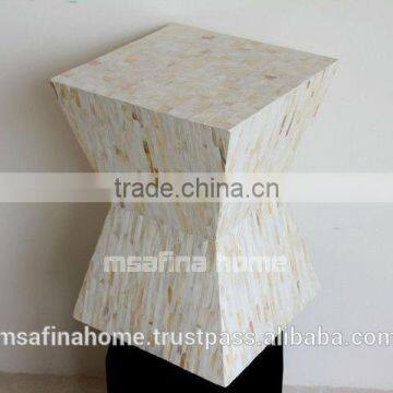 white mother of pearl stool
