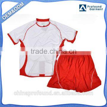 High quality color block training foot ball sport soccer jersey set uniform