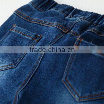 Korean Children's Clothing Wholesale Embroidery Sun Coffee Animal Casual Denim Trousers photo-5