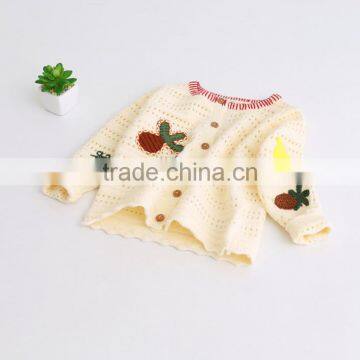 Trendy Stylish Girls Handmade Crochet Sweaters Pineapple Embroidery Cardigan Coat photo-3