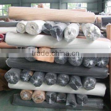 pu aritificial leather in stocklot for shoe lining, synthetic leather with nonwoven backing for shoes