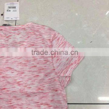 Women Stock Apparel V-neck Slub Cotton T-shirt photo-6