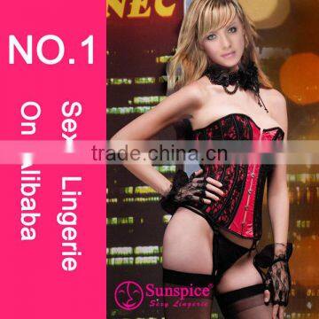 2015 New Style Top Quality Pleather Sexy Babydol Clubuwear Costume Sexy Busty Corset Bustier photo-3