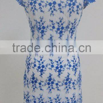 Fashion Embroidery Mesh Flower Popular Ladies Lace Casual Dress photo-2