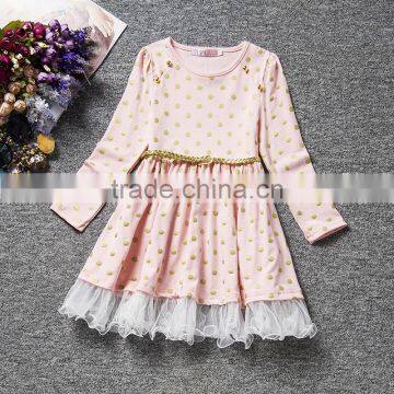 A0217#Unique Baby Girl Names Images Dress Long Sleeve Girls Dress photo-3