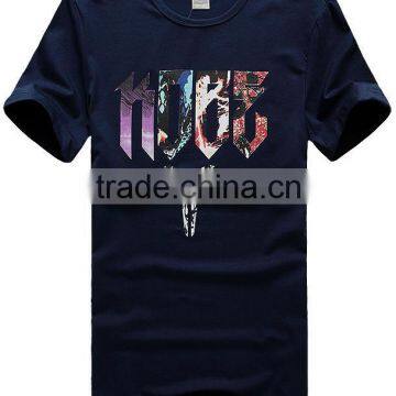 New Design Comfortable Short Sleeve Organic Cotton Casual T Shirt Heat Transfer Tees photo-2