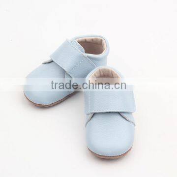Light Bule Leather Wholesale Shoes Cute Baby Boots photo-4
