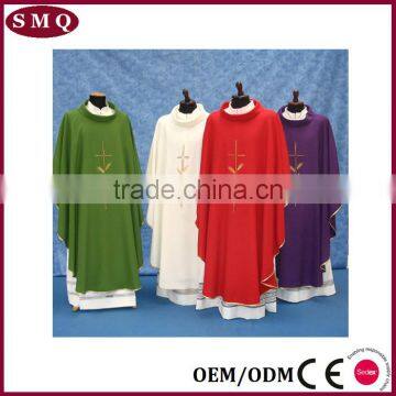 Catholic Church Vestment Wholesale Luxury Pupular Red Choir Robe photo-3