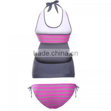 China Wholesale Two Piece Tankinis Set for Women Beachwear photo-3