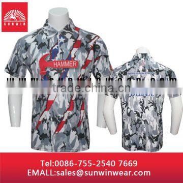 Custom Factory Price Mens 100% Polyester Tripe Polo Shirt photo-6