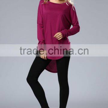 Factory direct soft long sleeve large size old fashion blouse for wholesale 2017