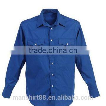 Thick Solid Fabric Double Pocket Mens Casual Shirts photo-4