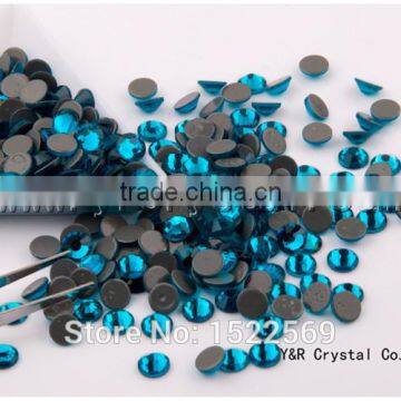 2058HF(1440Pcs/lot) Hight Quality Blue Zircon Rhinestones FlatBack HotFix Crystal SS20 photo-4