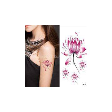 Creative Simulation Water Transfer Printing Tattoo Paste, Water Lotus Tattoo Stickers,Welcome To Sample Custom