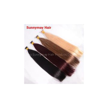 Brazilian Virgin Hair Keratin Stick Tip Hair Extensions Straight 1g Stick Tip Grade 7A Virgin Brazilian Human Hair Extensions