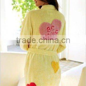 Pakistan Fashion Design Cotton Woman Bathrobe