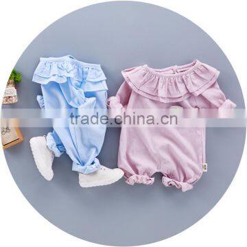 B22434A Fall cute baby romper cotton stylish simple baby rompers