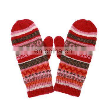 fashional pretty super soft cozy warm elegant factory selling knit ladies mitten