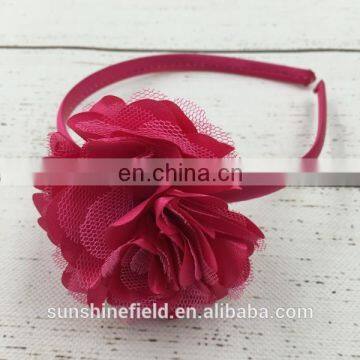 Satin Flower Plastic Headband Layered Flower Plastic Headband Headband For Kids